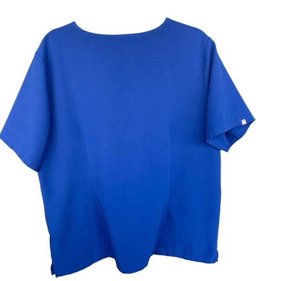 Figs Scrub Top Women Plus Size XXL 2X Blue Casma 3 Pocket Medical Nursing FW1100 - Picture 2 of 10